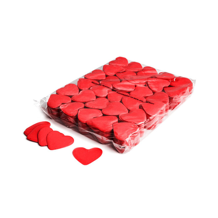 MagicFX - Slowfall confetti hearts Ø 55 mm - Red